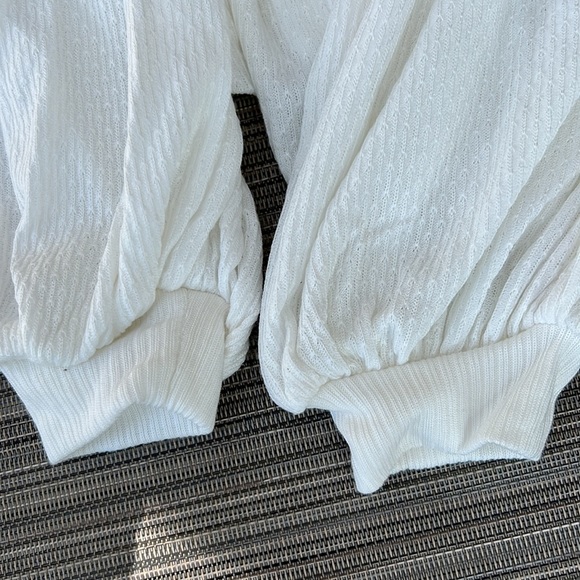 NWT Free People Devin Textured Top Blouse Ivory Size XS-S - Picture 7 of 13